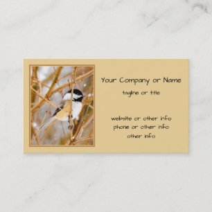 Carte De Visite Chickadee au plafond noir - Photo originale