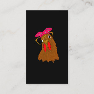 Carte De Visite Chicken Bandana Crazy Farm Maman Amoureux des anim