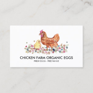 Carte De Visite Chicken Farmhouse Oeufs Frais