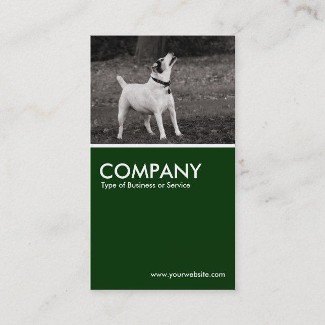 Carte De Visite Chien Agog - Vert foncé (Devant)