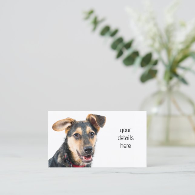 Carte De Visite Chien amusant chiot (Debout devant)
