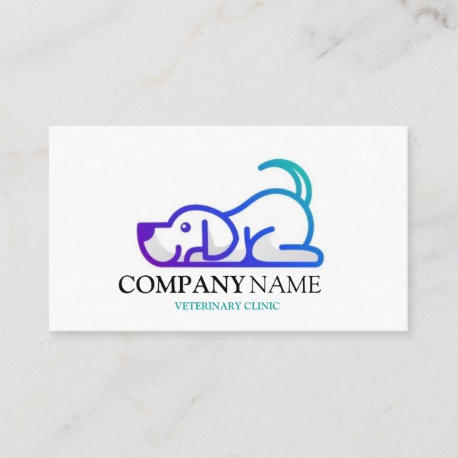 Carte De Visite Chien Animal Animaux Logo Clinique vétérinaire (Devant)