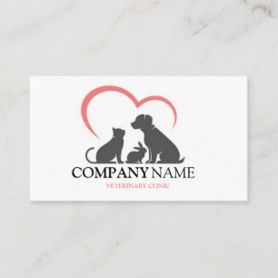 Carte De Visite Chien Animal Animaux Logo Clinique vétérinaire