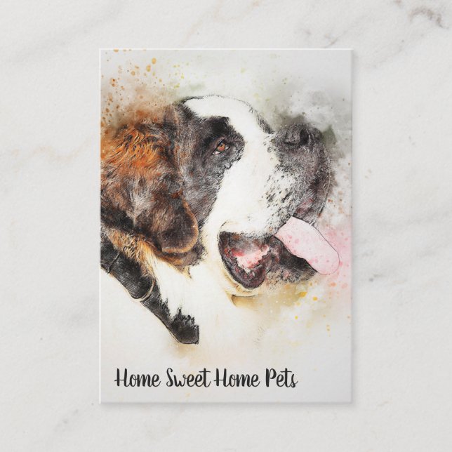 Carte de visite Chien Aquarelle (Devant)