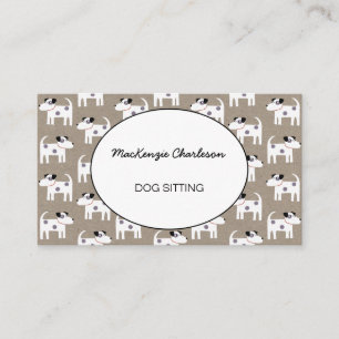 Carte De Visite Chien assis Jack Russell Terrier Papier Brown