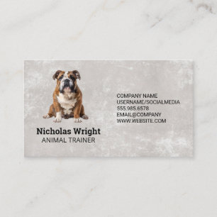 Carte De Visite Chien assis   Services d'Groomer du formateur