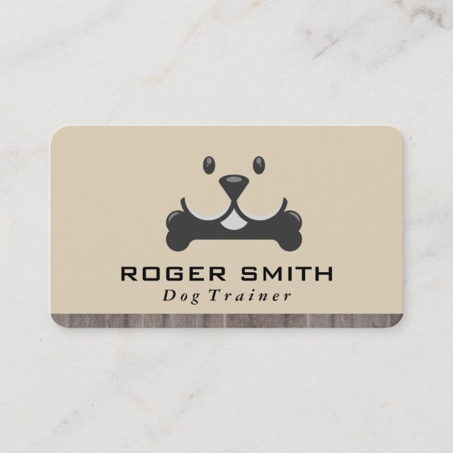 Carte De Visite Chien avec Logo d'Os | Soins pour Animaux de Compa (Devant)