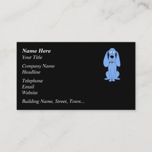 Carte De Visite Chien bleu. Hound.