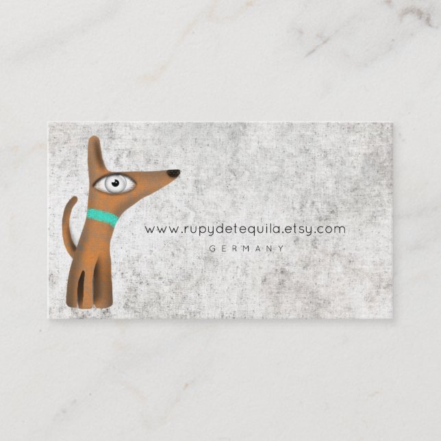 Carte De Visite Chien Brave Petit Chien (Devant)
