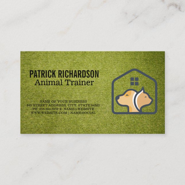 Carte De Visite Chien Chat Maison Logo | Services Animaux (Devant)