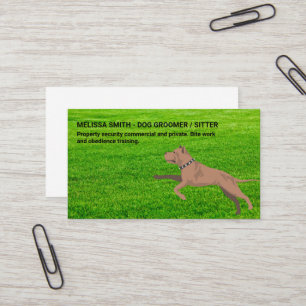 Carte De Visite Chien courant dans l'herbe   Chien Paws