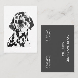 Carte De Visite Chien dalmate Vétérinaire Soins aux animaux de com