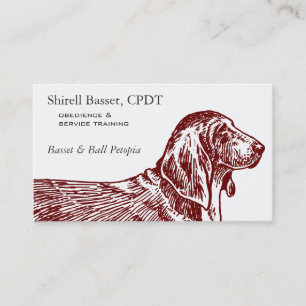 Carte De Visite Chien de race Basset Hound Professionnel de compag