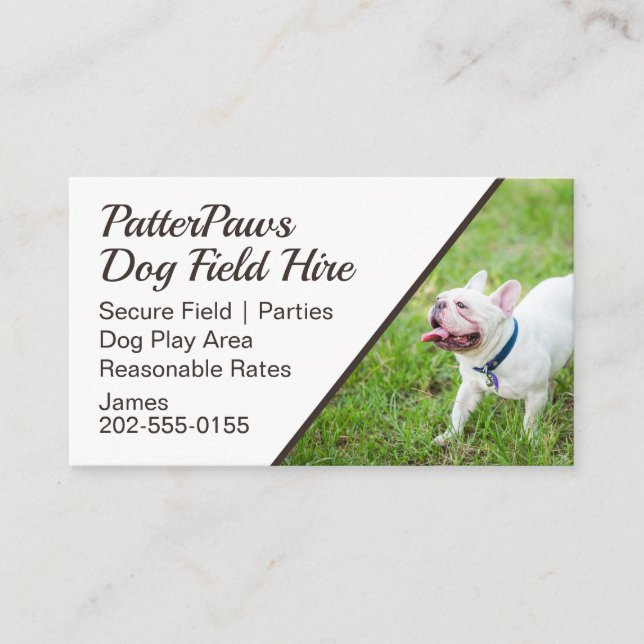 Carte De Visite Chien de terrain location Puppy Park (Devant)