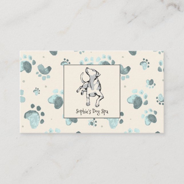 Carte De Visite Chien Et Chien Motif Chien Grooming Spa (Devant)