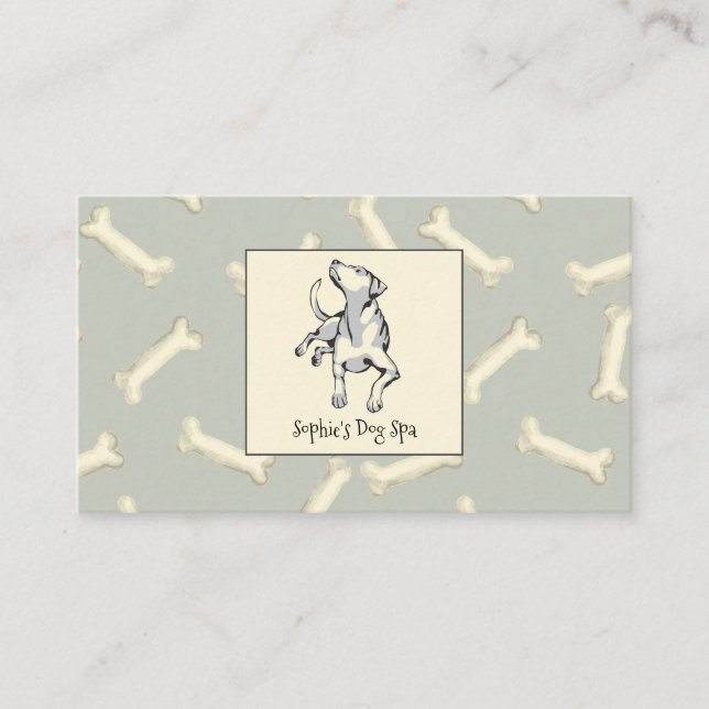 Carte De Visite Chien Et Chien Motif Chien Grooming Spa (Devant)