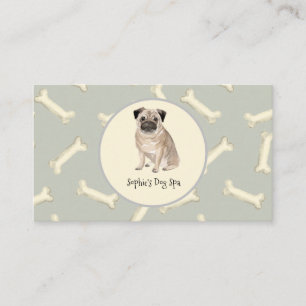 Carte De Visite Chien et os Imprimer Motif Chien Grooming Spa