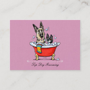 Carte De Visite Chien Groomer Fancy Claw Foot Tub Lavande