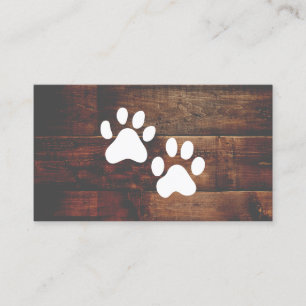 Carte De Visite Chien Groomer   Formateur   Pâtes   Bois