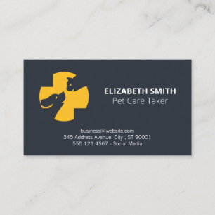 Carte De Visite Chien Groomer Formateur Refuge animal