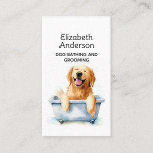 Carte De Visite Chien Groomer Golden Retriever
