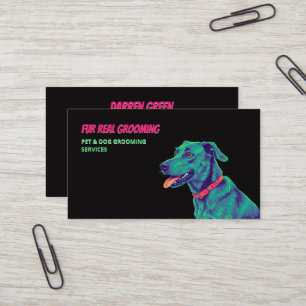 Carte De Visite Chien Groomer Soin Chien Noir