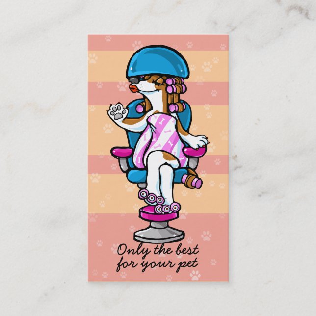 Carte De Visite Chien Grooming Business Salon Groomer Marketing_pn (Devant)