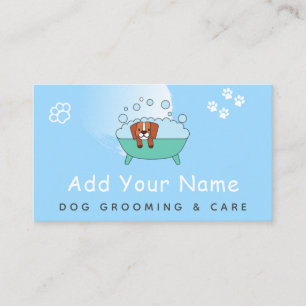 Carte De Visite Chien Grooming Soins Coupe de cheveux Funky Animau