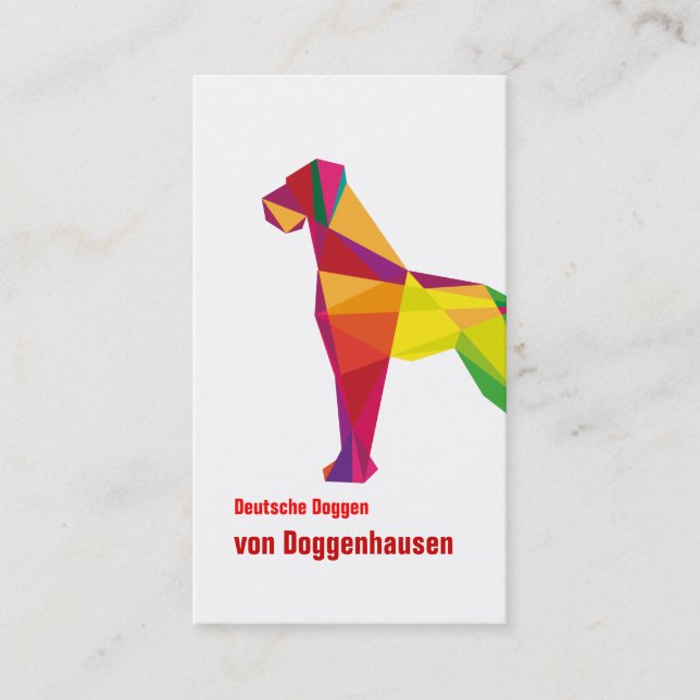 Carte De Visite Chien gros abstrait (Devant)