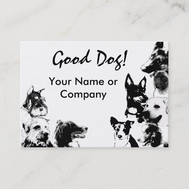 Carte De Visite Chien heureux (Devant)