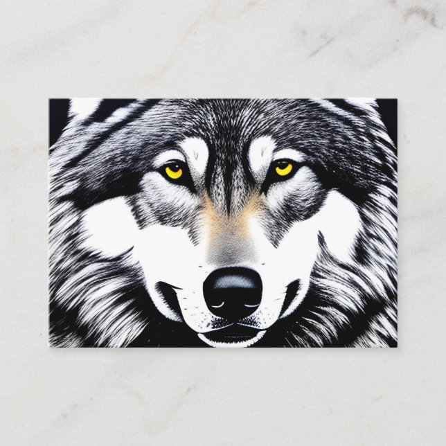 Carte De Visite Chien Husky Sibérien (Devant)