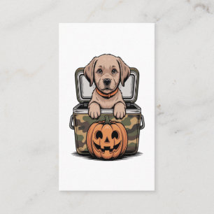 Carte De Visite Chien Labrador Brun Halloween Effrayant