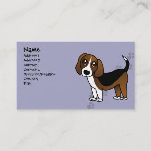 Carte De Visite Chien mignon de bande dessinée de beagle