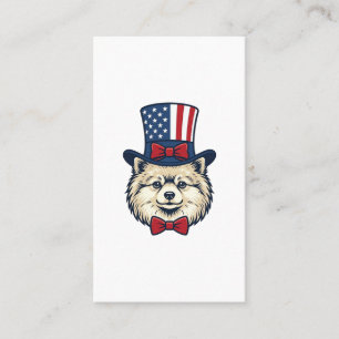 Carte De Visite Chien Patriotique Tête Gravure Vintage Design Vect