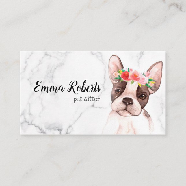 Carte De Visite Chien Petsitter Petwalker (Devant)