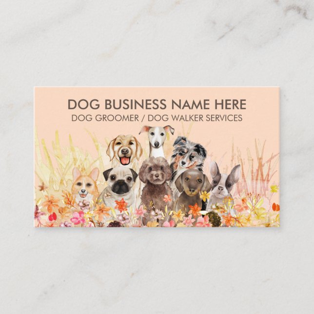 Carte De Visite Chien reproduit chiot animal de compagnie (Devant)