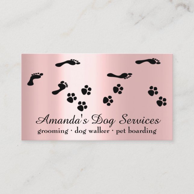 Carte De Visite Chien Sitter Services pour animaux de compagnie Gr (Devant)