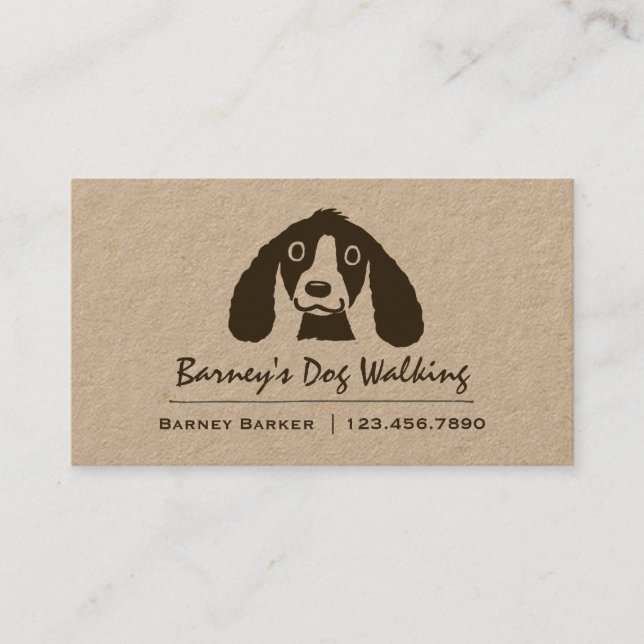 Carte De Visite Chien souriant de longues oreilles | Sitter pour a (Devant)