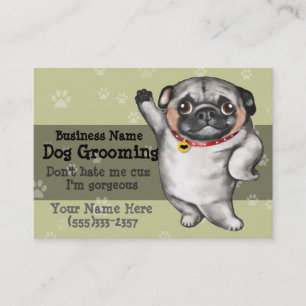 Carte De Visite Chien toilettant le modèle promotionnel de vente
