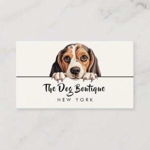 Carte De Visite Chien toiletter boutique animal de compagnie chic 