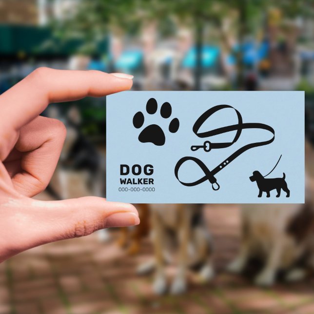 Carte De Visite Chien Walker (Dog Walker Business Card)