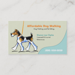 Carte De Visite Chien Walker Animal de compagnie WFT