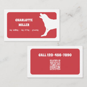 Carte De Visite Chien Walker Chien Sitter QR