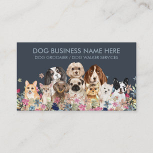 Carte De Visite Chiens Carlin Bleu Chihuahua Corgi Caniche Bouledo