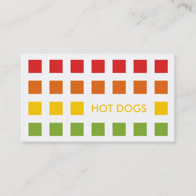 Carte De Visite CHIENS CHAUDS (carrés mod) (Devant)