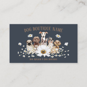 Carte De Visite Chiens de Fleurs de marmite Brown de la Marine