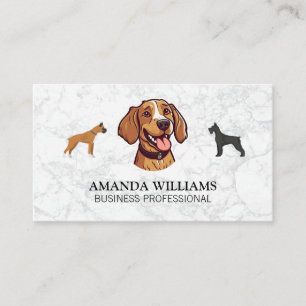 Carte De Visite Chiens mignons Marbre