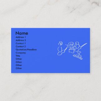 Carte De Visite Chiffre contour de bâton de blanc de bande