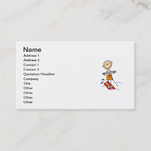 Carte De Visite Chiffre de ski nautique