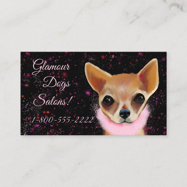 Carte De Visite Chihuahua Bling       (Devant)